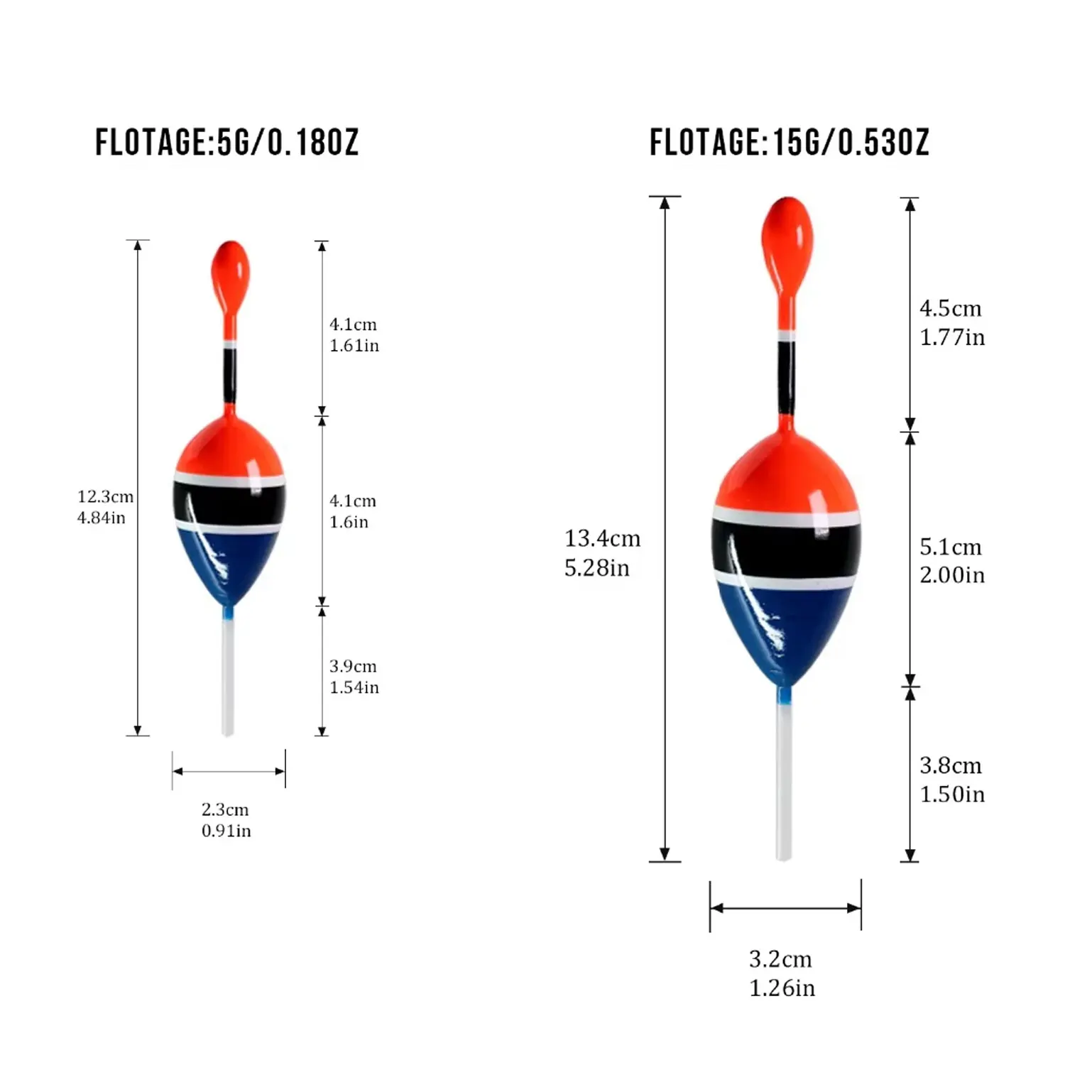 THKFISH 5 uds flotador de pesca Slip Bobber 5g 15g flotadores de pesca de madera Balsa boyas para tipo de pez lubina carpa Bobbers deslizantes de agua dulce - imagen 3