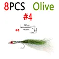 8pcs Olive Size 4
