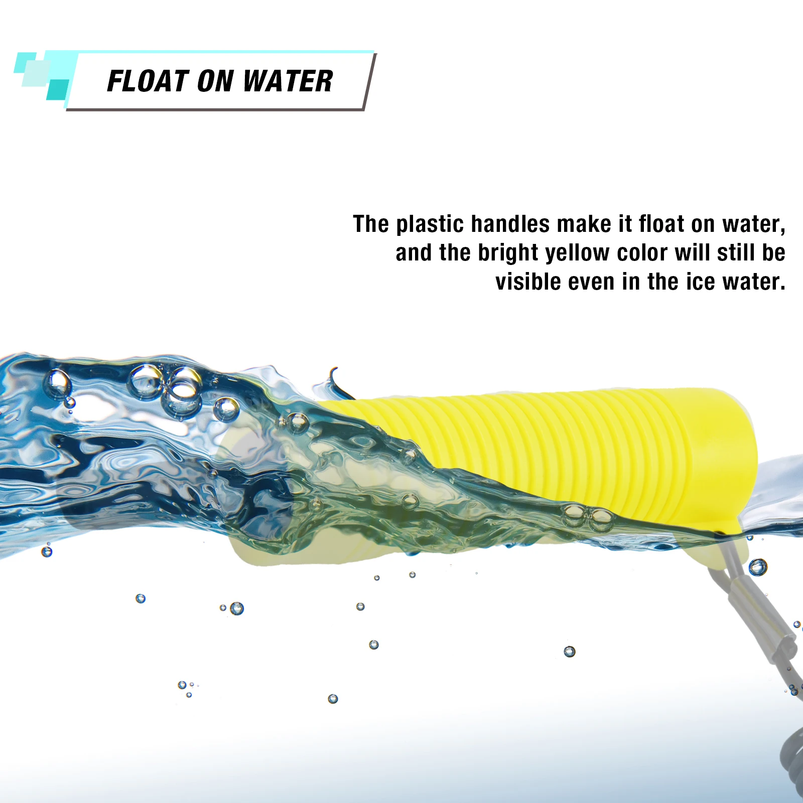 Flotar en el agua sin esfuerzo con mangos de color amarillo brillante duraderos