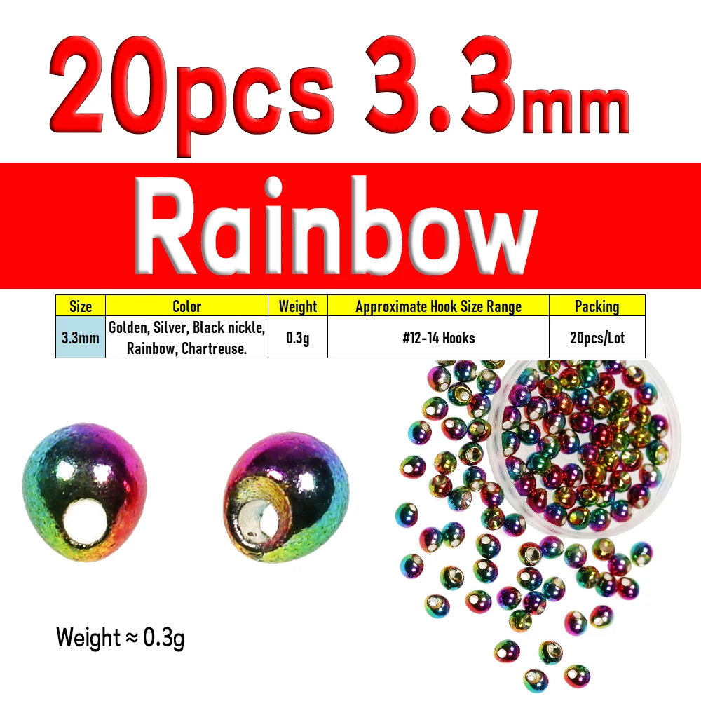 20pcs Rainbow 3o3mm