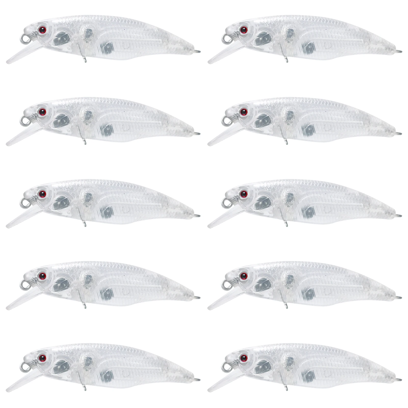FREE FISHER Mini pececillos translúcidos para vinilo 6 cm 3 g DIY