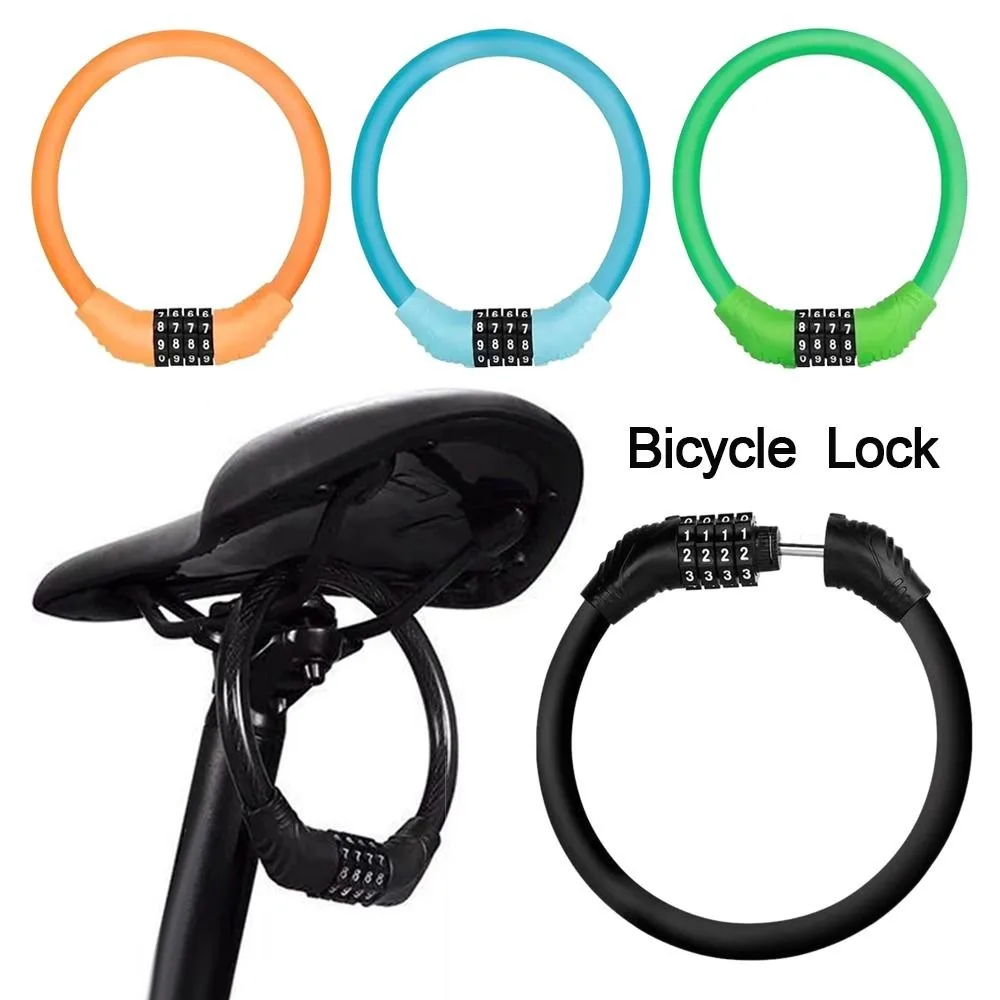 Candado antirrobo para bicicleta de montaña y carretera, candado de cadena de alambre de acero para casco de motocicleta, candado de seguridad para Scooter Eléctrico plegable - imagen 3