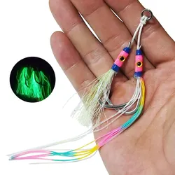 Anzuelos de Jigging Lento en Acero al Carbono con Doble Púa