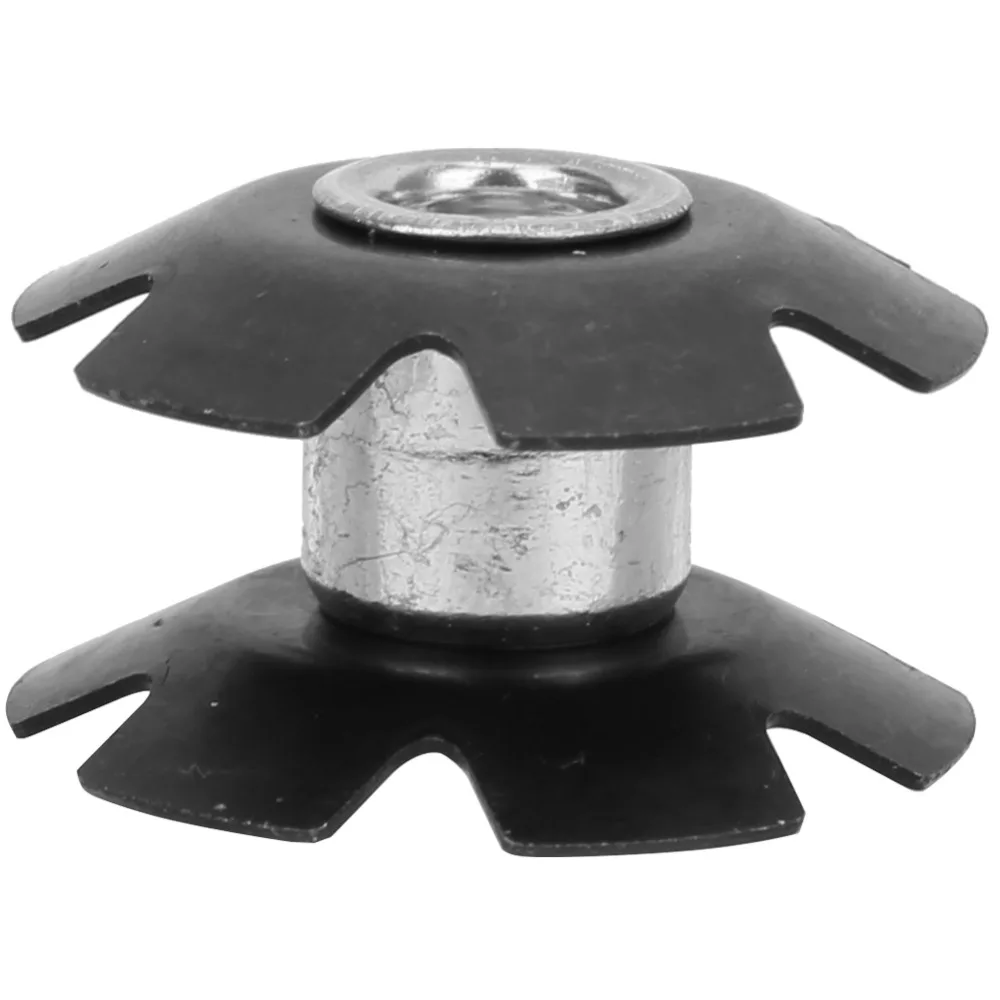 Tuerca estrella de acero de aleación de 8 Uds., fácil instalación, tuerca estrella ligera para horquilla de bicicleta negra para horquilla de bicicleta de 28,6mm/11,1 pulgadas - imagen 4