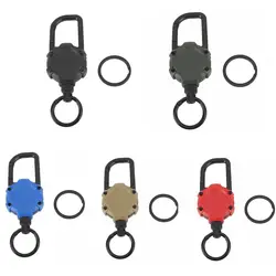 LLavero de mosquetón magnético, llavero de mosquetón ligero y resistente, llavero retráctil antipérdida para actividades al aire libre