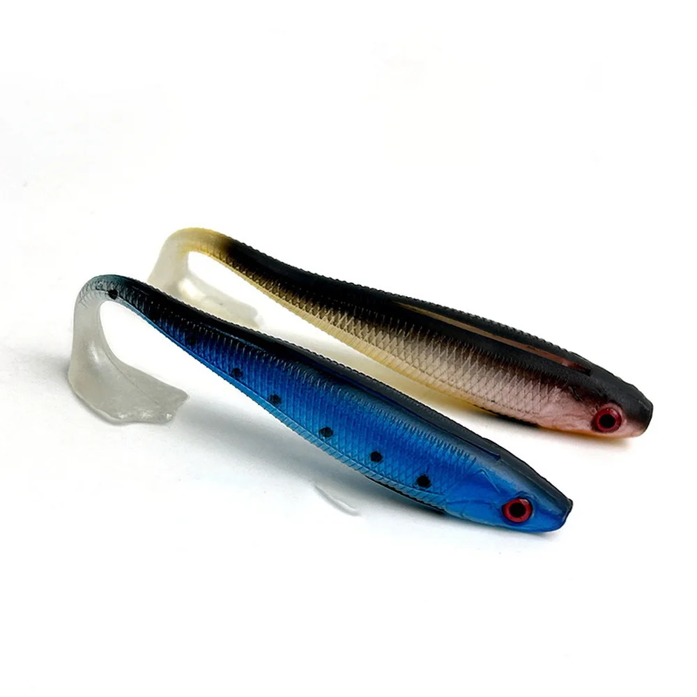 4 Uds 7cm 10cm cebo suave Jig Head Wobbler Señuelos de Pesca T Shad Swimbaits cebos artificiales Pesca de goma de silicona Pesca - imagen 5