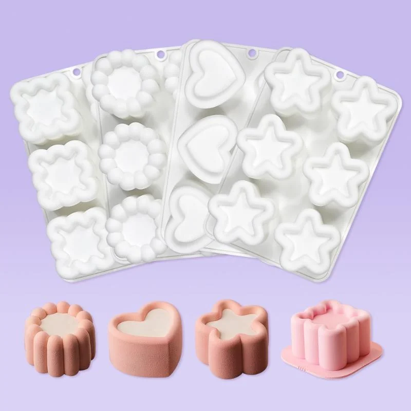 Moldes silicona estrella flor corazón – Repostería casera y gelatina - imagen 2