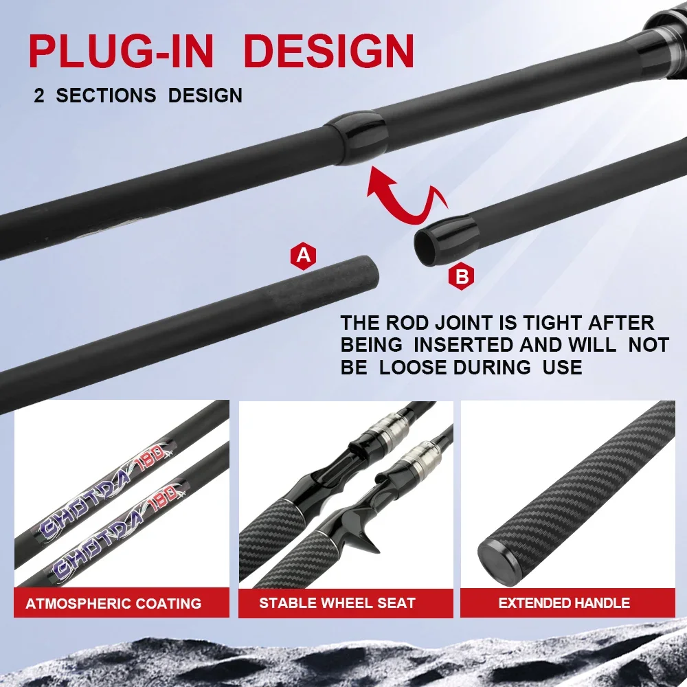 4/5 secciones Spinning Baitcasting viaje carbono Mini productos caña de pescar peso de fundición 3,5-15g M rápido ultraligero señuelo trucha poste - imagen 5