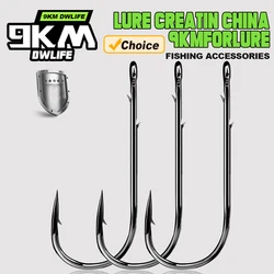 9KM 25 uds Baitholder anzuelos de pesca anzuelo de cebo anzuelo de gusano de pesca no offset agua salada agua dulce