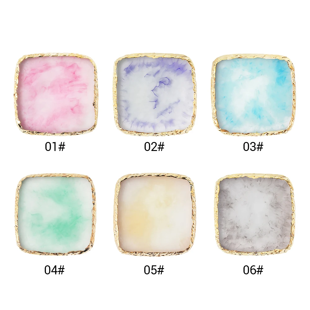 Paleta de colores de resina redonda para uñas, paleta de esmalte de Gel, mezcla, dibujo, placa de pintura, manicura para uñas, estante de exhibición de arte - imagen 5