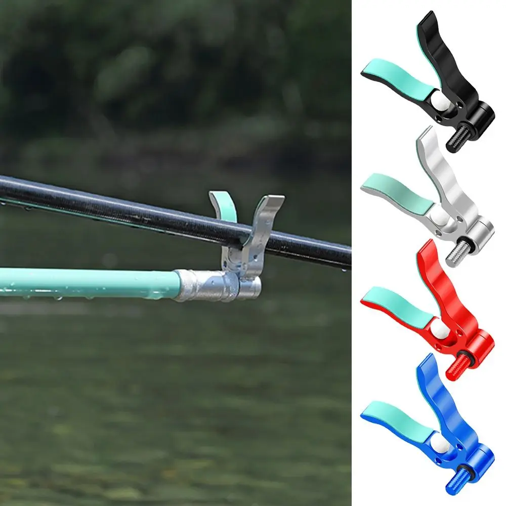 Soporte para caña de pescar de aleación de aluminio, tipo polea, interfaz Universal de 8mm, soporte para caña de pescar, almohadilla antideslizante de silicona - imagen 2