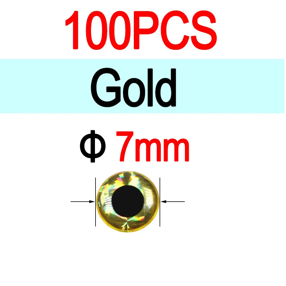 7mm Gold100pcs
