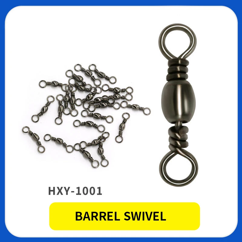 ORJD 20-50 Uds barril giratorio pesca giratorio Snap anillo sólido gancho inoxidable señuelo conector accesorios de pesca aparejos - imagen 2