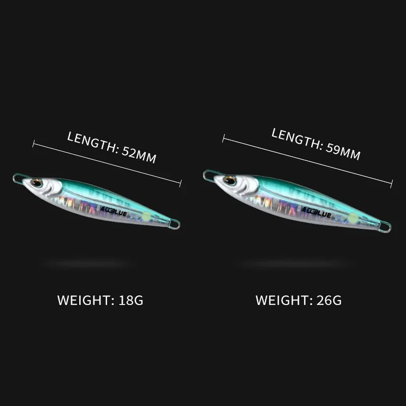 ALLBLUE LEVIN plantilla de Metal 18g 26g cebo Artificial Jigging cuchara señuelo de pesca plomo duro fuera de la costa fundición aparejos de lubina de agua salada - imagen 3
