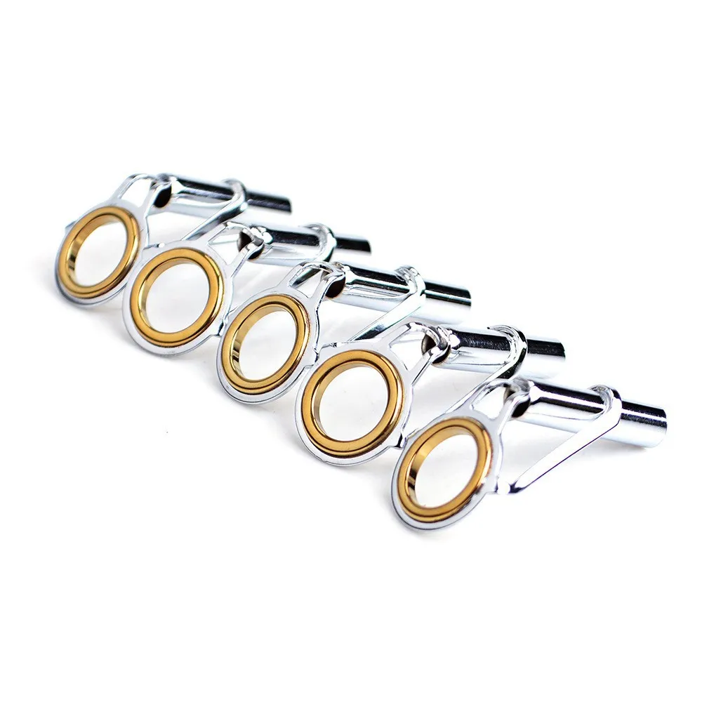 Gran oferta, 5 uds., guía de pesca, punta de anillo, ojo superior, Kit de reparación de aparejos duraderos, caña de pescar, piezas de acero inoxidable, círculo de alta calidad - imagen 4