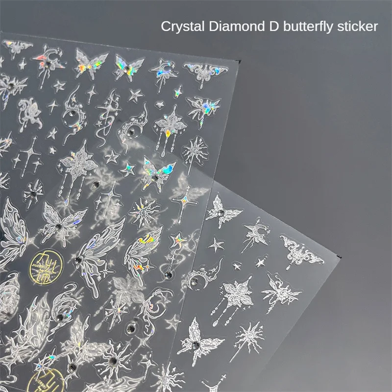 Decoración de uñas en relieve, pegatina de uñas llena de mariposa, 3d, estéreo, facilidad de uso, pegatinas de Arte de uñas, Simple y duradero - imagen 2