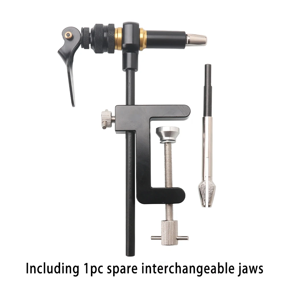 Lionriver 360 °   Tornillo de banco con abrazadera en C de rotación, gancho de asistencia para Jigging, tornillo de banco de encuadernación, mandíbula de acero endurecido, tornillo de banco para atar moscas, herramienta de fabricación de señuelos de pesca - imagen 3