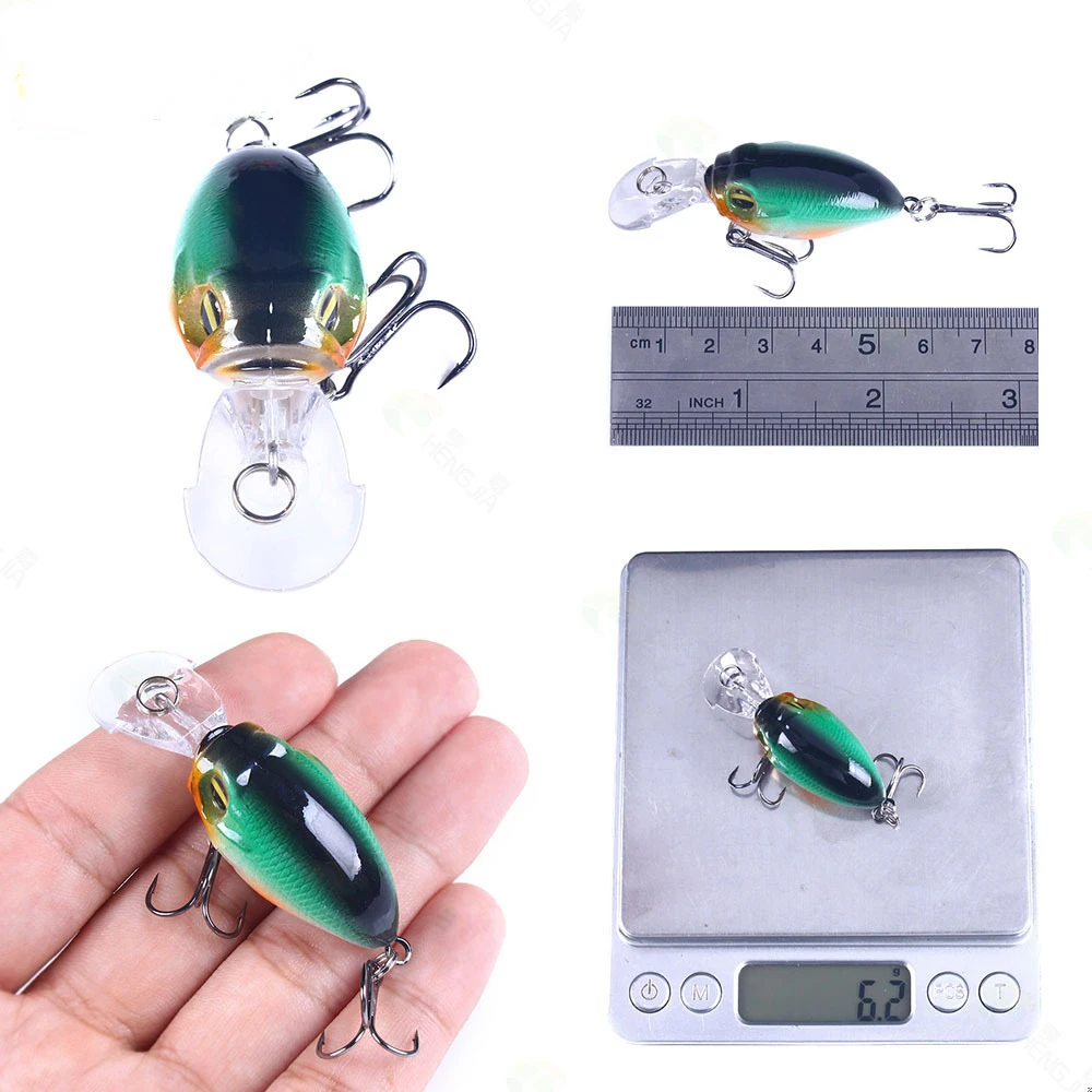 Jerkbait-Señuelos de Pesca de 6cm y 6,2g, cebo duro artificial para Lucio/lubina, Mini peces Wobblers, Crankbait, Pesca de carpa - imagen 3