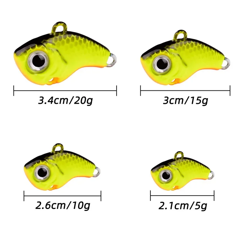 5 unids/caja giratoria de Metal VIB vibración cebo Spinner cuchara Señuelos de Pesca 5g-20g plantillas trucha Pesca de invierno cebos duros aparejos de Pesca - imagen 2