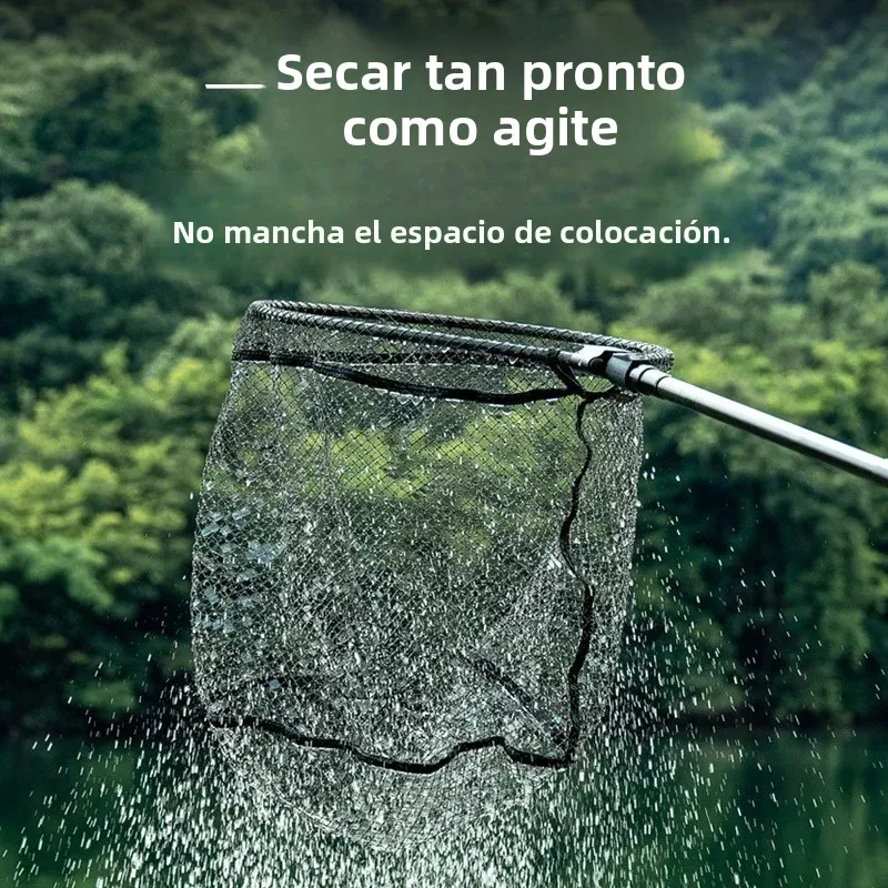 Red de aterrizaje de aleación de aluminio para niños, accesorios de pesca, red de inmersión plegable antigancho, red de pesca profunda para exteriores, 40/45/50/55cm - imagen 3