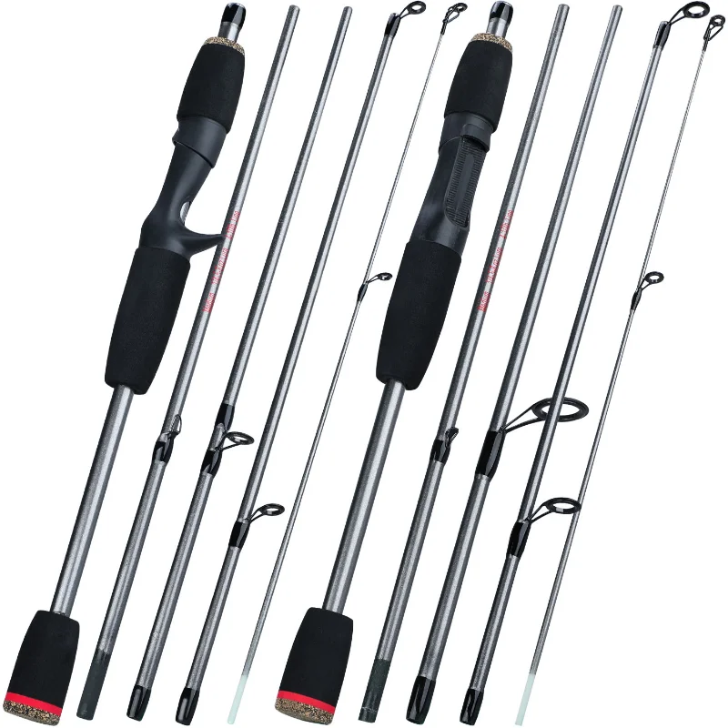 Sougayilang Caña de pesca ultraligera 5 tramos – Fibra carbono viaje - imagen 3