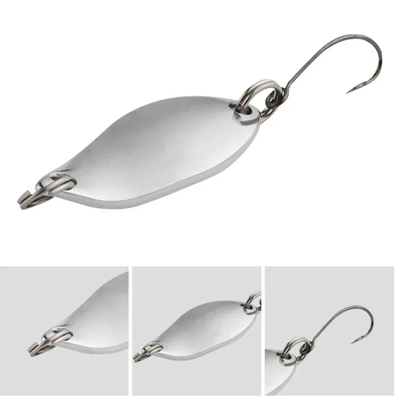 Señuelo giratorio de Metal para Pesca de carpa, cebo Artificial giratorio Wobblers, cebo dorado y plateado para lubina, 1 unidad - imagen 3