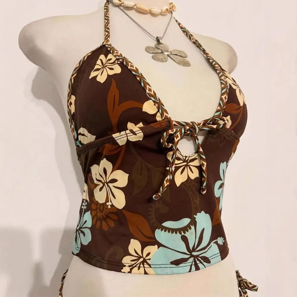 Conjunto bikini Y2K estilo punk harajuku vintage para playa - imagen 4