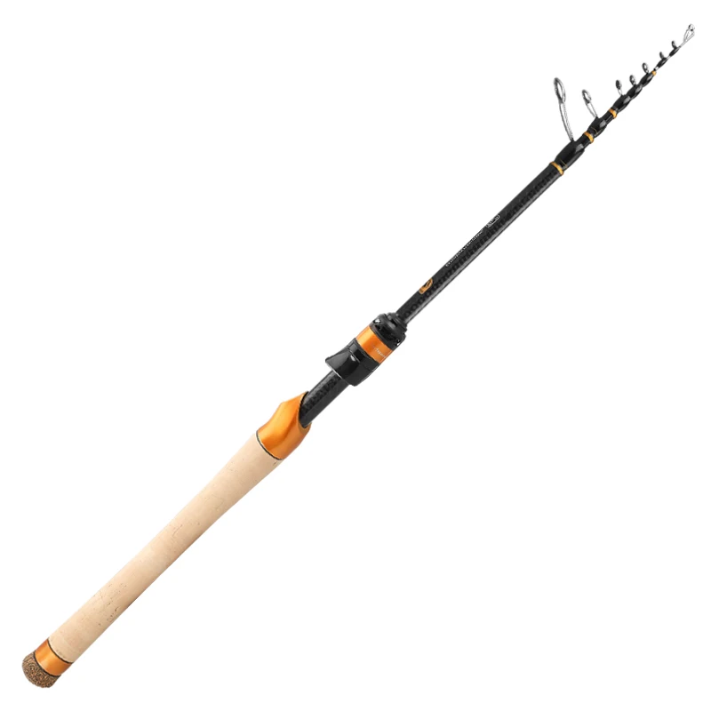 PURELURE nueva varilla telescópica 1,86 m 2,10 m ML potencia BFS 7 pies caña de viaje trucha giratoria fundición punta sólida caña de perca de cebo pequeña de carbono - imagen 5