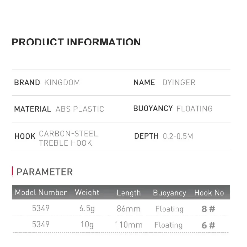 Señuelos de pesca con lápiz flotante Kingdom Topwater Jerkbaits 110mm/10g 86mm/6,5g oscilantes artificiales cebos duros pesca para lubina - imagen 3