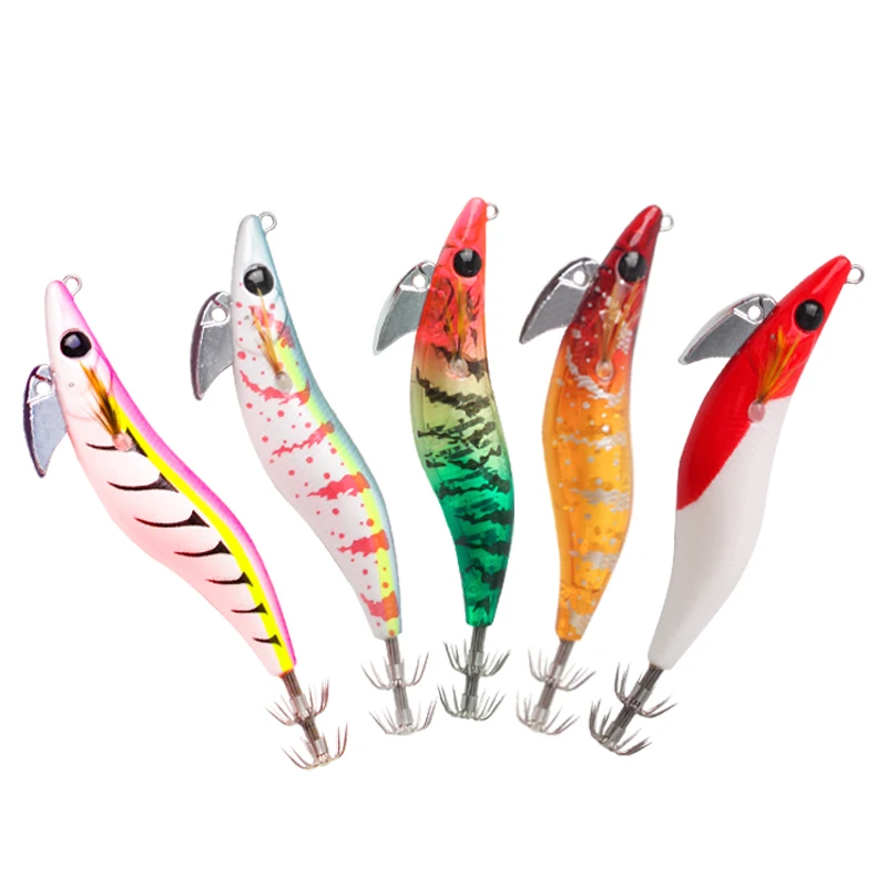 Kawa-señuelo de calamar para camarones de madera, 13g, 93mm, anzuelos de calamar, revestimiento UV, cebos de pesca para calamar, pulpo, Culterfish, 1 ud. - imagen 3