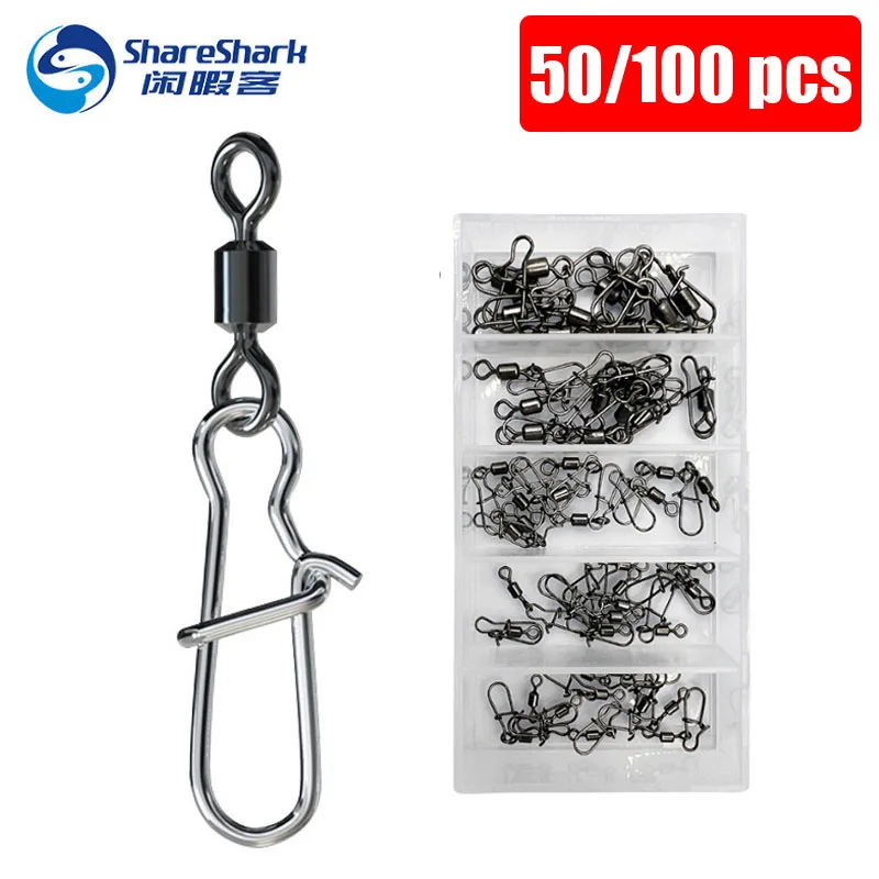 Broches giratorios acero carbono conector a presión – Barril pesca - imagen 4