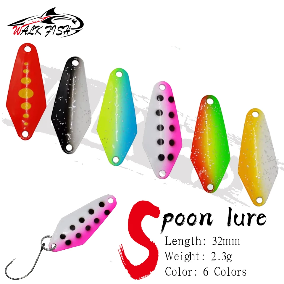 Cuchara metálica Walk Fish – Spinner colorido para trucha y salmón - imagen 2