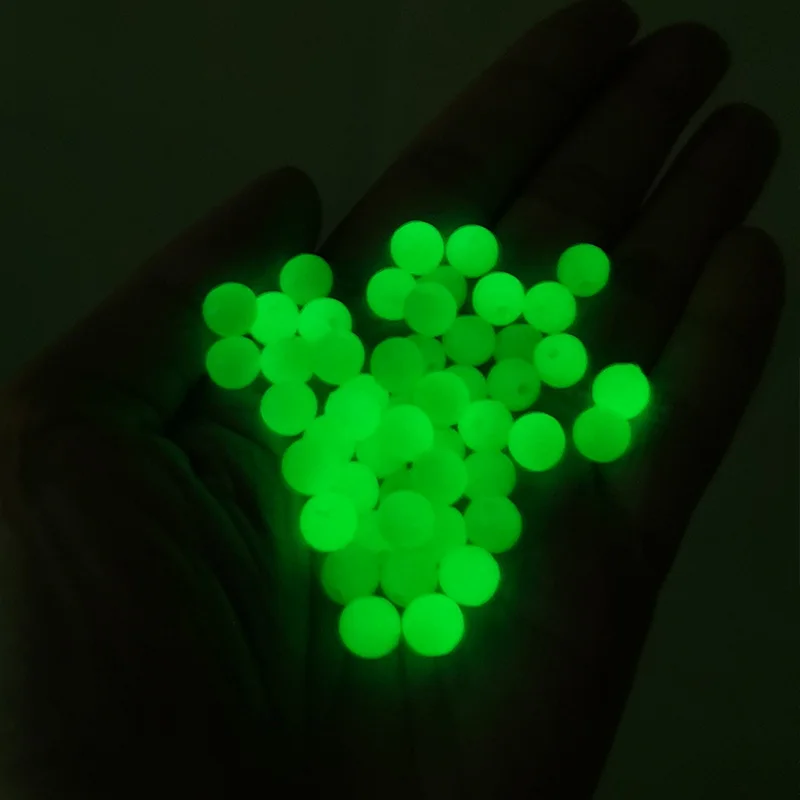 50 unids/lote de cuentas de pesca de ojo de pez, 6mm, 8mm, colores mezclados, luminosas, aparejos de Carolina, taxis, aparejos de pesca, Kit DIY, aparejos de pesca de lubina - imagen 4