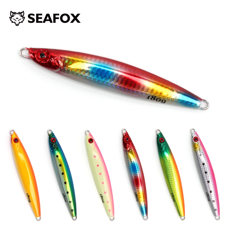 Seafox SF18 Señuelo metálico marino con anzuelo largo luminoso