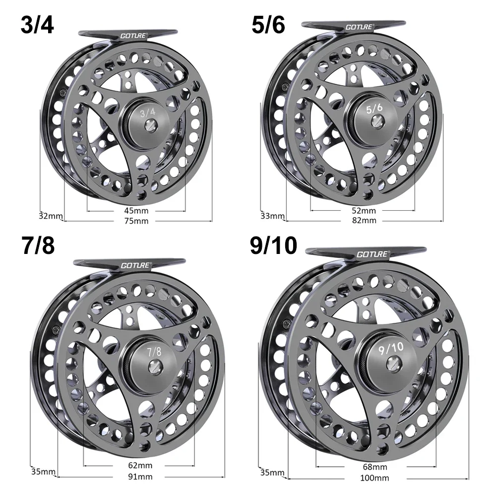 Goture Carrete de pesca con mosca CNC para lucio y trucha grande - imagen 2