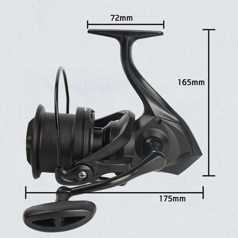 Todo metal anticorrosión serie 8000-14000 rueda giratoria de fundición larga 17 + 1BB carrete de aleación de aluminio 4,8:1 carrete de pesca de alta velocidad - imagen 5