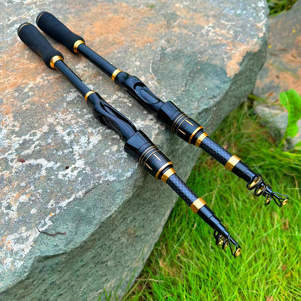 Caña de pescar de mar pequeña, 1,8/2,1 M, caña corta portátil, Mini señuelo de caña de mar, peso 3-25g, aparejos de pesca telescópicos para toda el agua - imagen 5