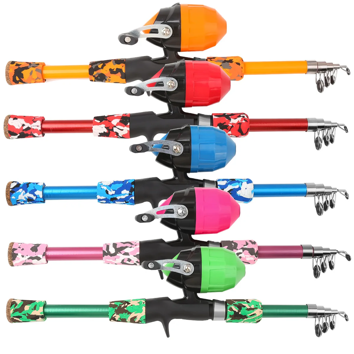 Combo de caña de pescar y carrete para niños, kit completo, caña de lanzamiento telescópica con carrete Spincast para niños y niñas - imagen 4