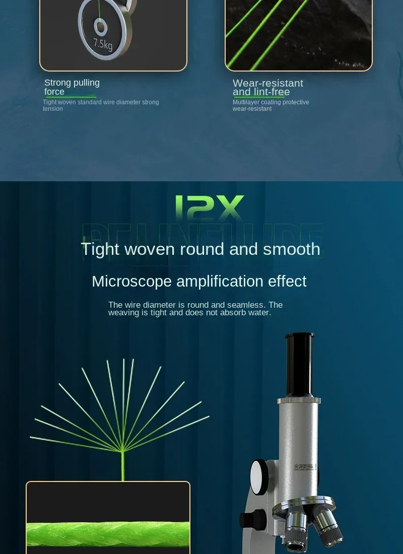 Japón 300M 500M X12 actualización 14LB-80LB tipo hundimiento hilo de pescar trenzado verde línea de PE de alta resistencia para carrete de pesca de carpa lubina - imagen 5