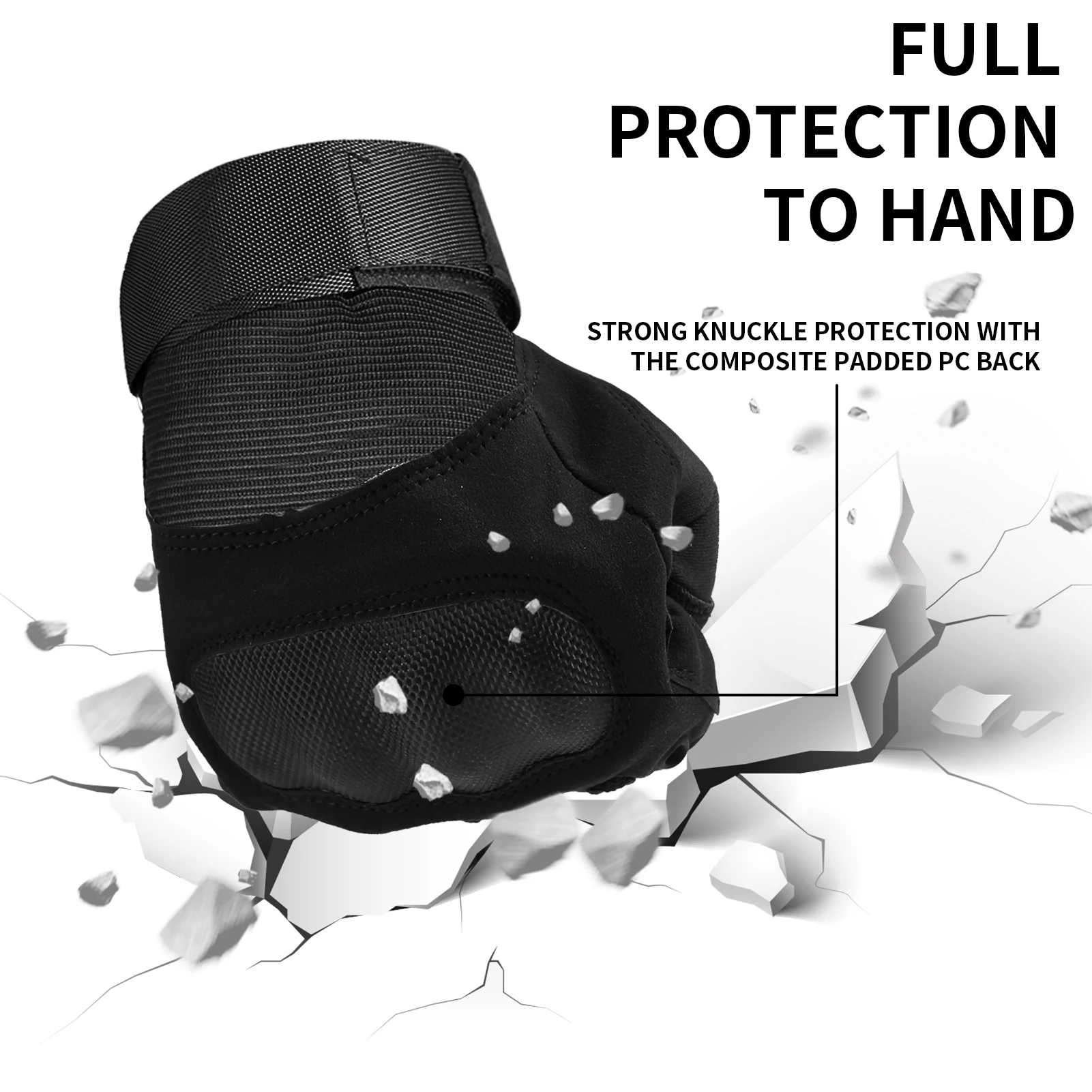 Guantes de ciclismo con dedos completos, guantes duros para nudillos con pantalla táctil para motocicleta, senderismo, escalada, equipo de madera, guantes tácticos - imagen 3