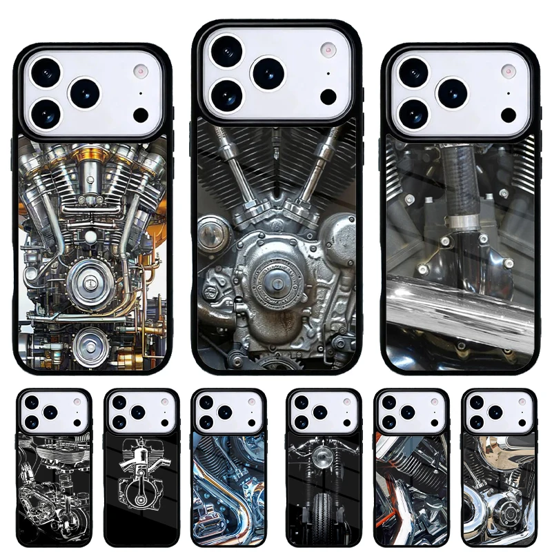 Funda iPhone con diseño de motor de motocicleta