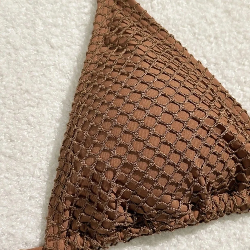 Conjunto de traje de baño Sexy de malla 3 en 1, Bikini ajustado con escote en V profundo, ropa de playa, traje de baño sin mangas con cordones para vacaciones - imagen 3