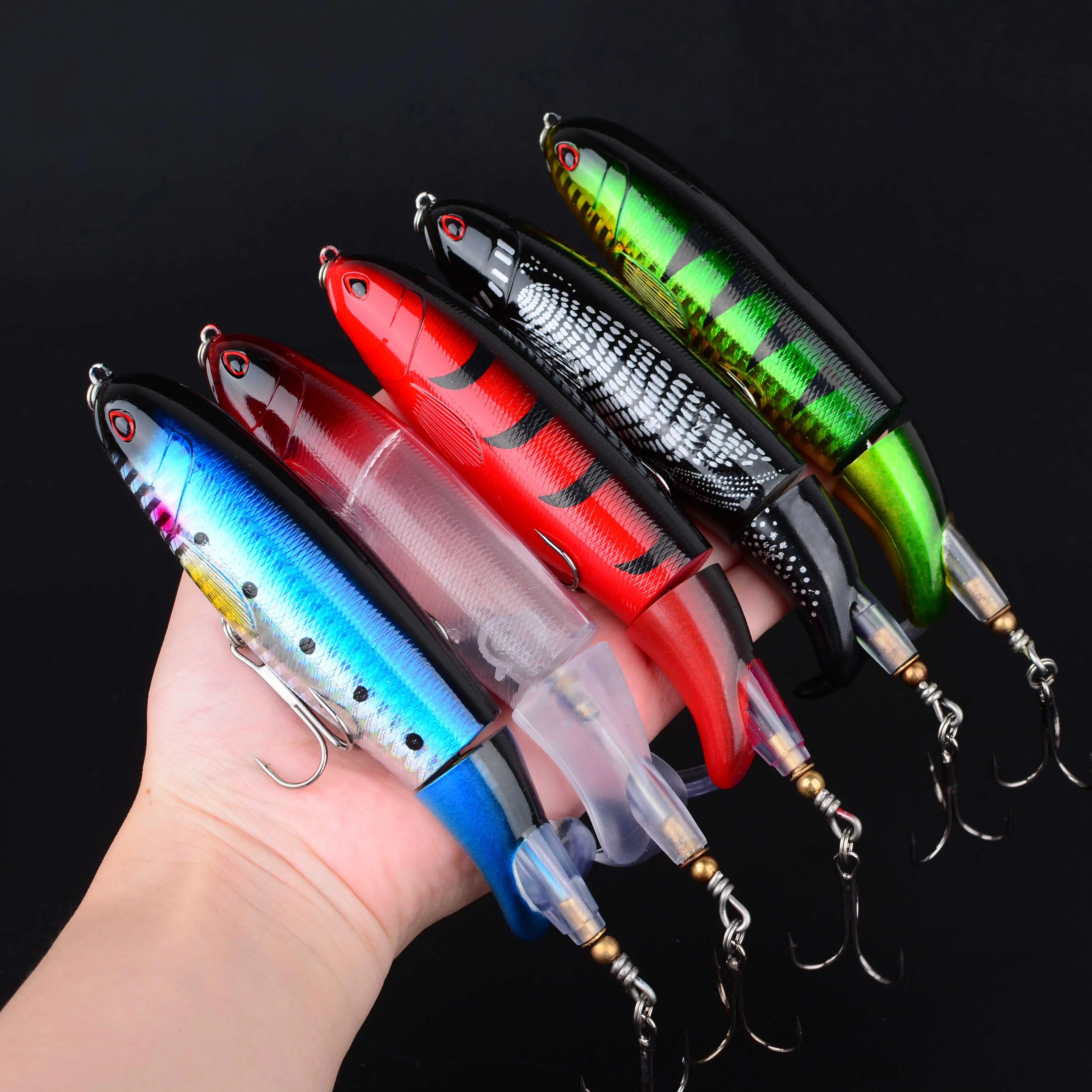 Whopper Plopper crankbait de superficie con cola giratoria - imagen 3