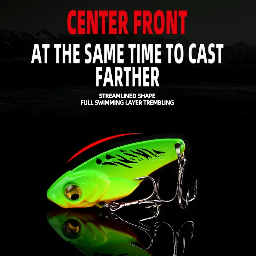 Señuelo de Metal de hoja Vib, cebos de vibración que se hunden, ojos 3D, Vibe Artificial para pesca de lubina, perca, 5 unids/set por juego - imagen 3