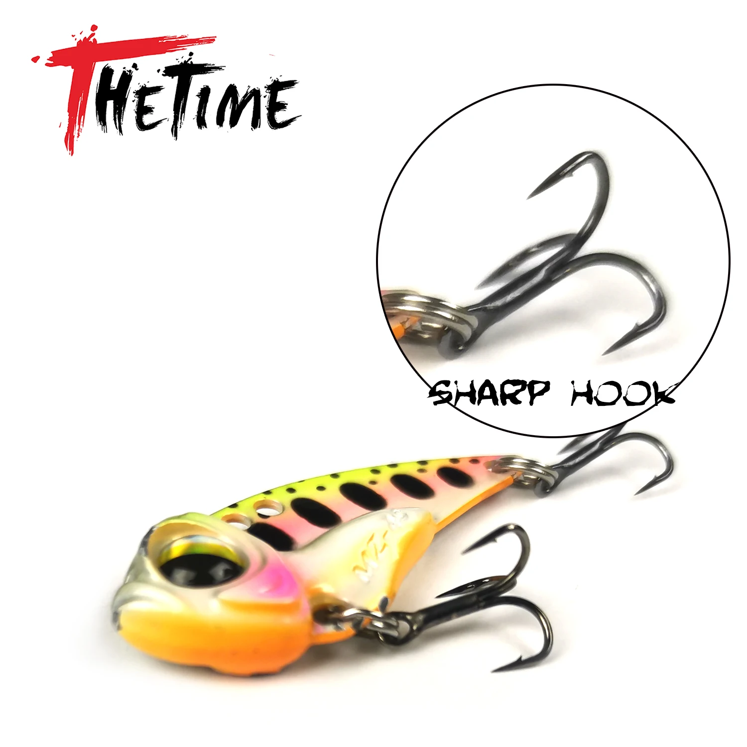 THETIME 2022 nuevo MZ40 Metal VIB Ratlin cuchara señuelo 40mm 6,5g hoja Jig cebo vibradores cigarra para Lucio perca tipo de pez lubina pesca - imagen 5