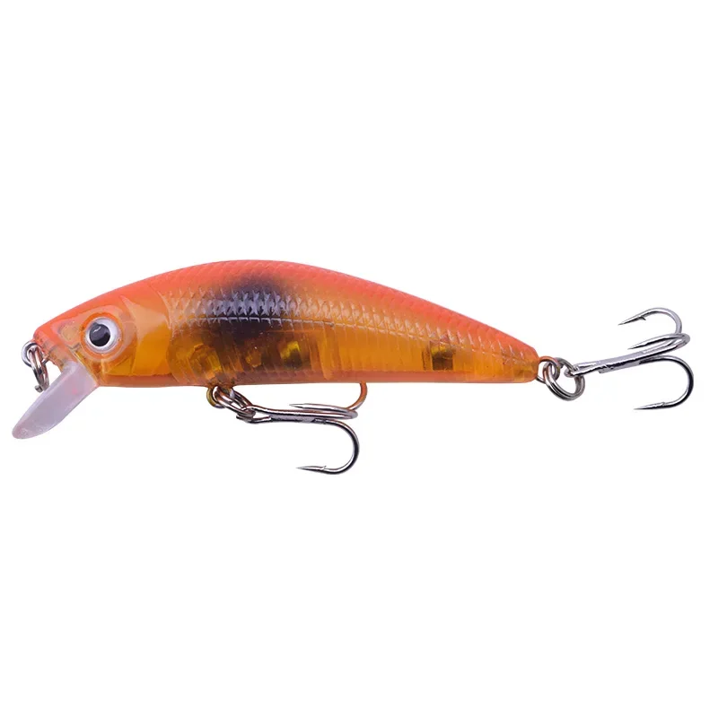 Señuelo de pesca flotante de pececillo, 1 unidad, 7cm, 8g, Wobblers de plástico láser, cebo duro Artificial con anzuelo, aparejos de pesca Crankbait para lubina - imagen 4