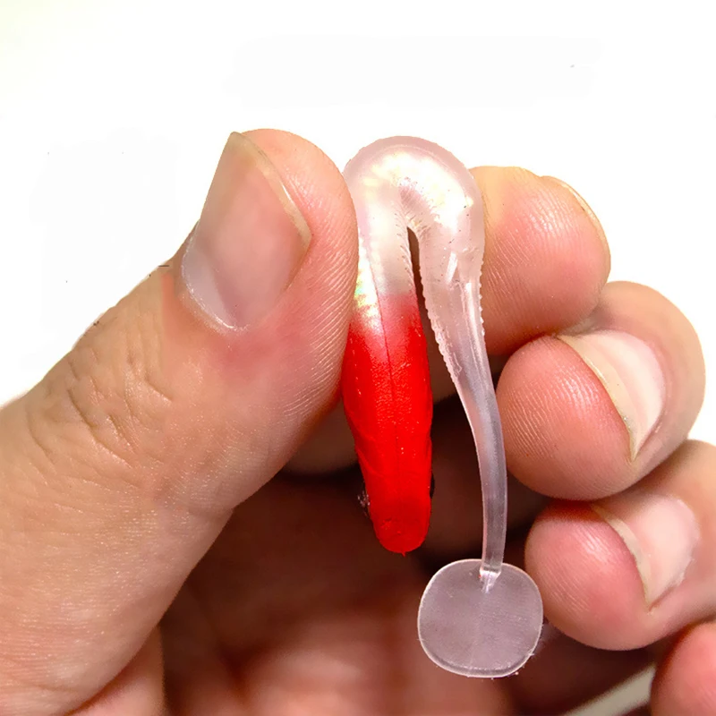 Cebo Artificial de cola en T para peces blandos, cebo de PVC de larga distancia para agua de mar y agua dulce, 10 piezas - imagen 2