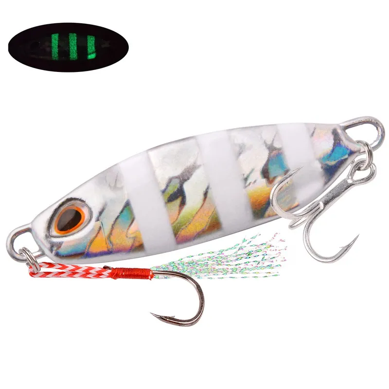 Jig lento de Metal, cuchara fundida, 15g- 40g, 50g, cebo Artificial, pesca en orilla, Jigging, plomo, raya de Metal, Señuelos de Pesca, plantillas, juego de señuelos de 17 piezas - imagen 4