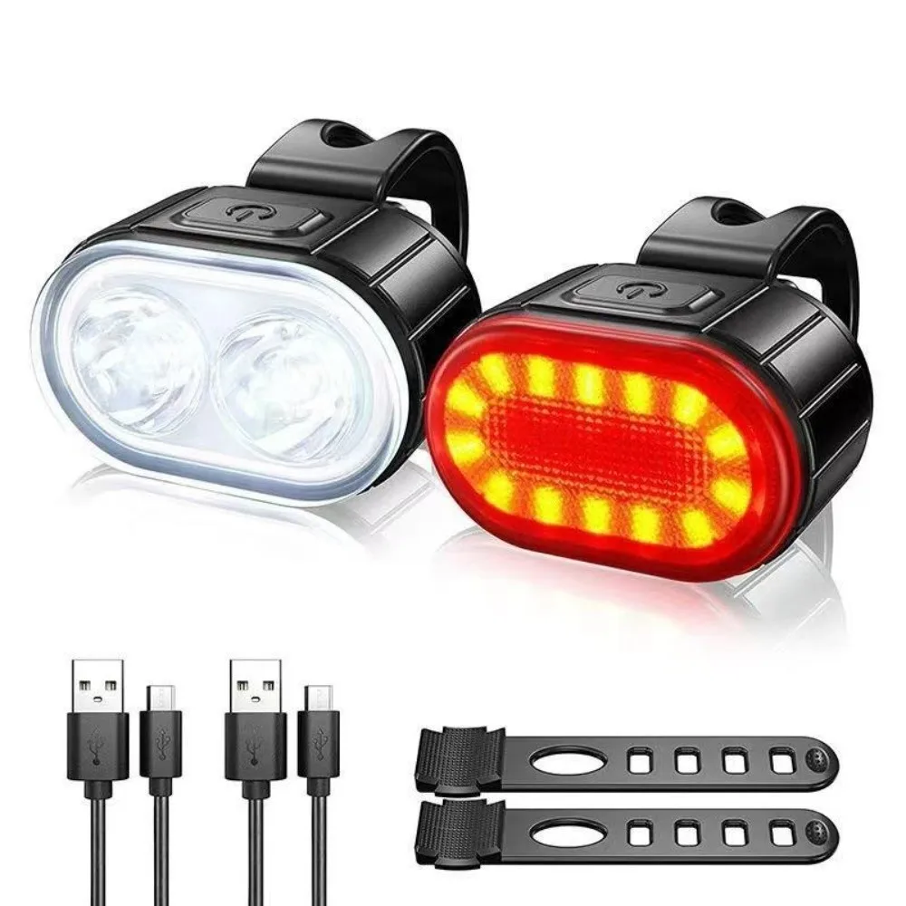 Nueva luz LED recargable por USB para bicicleta, fácil de instalar, iluminación para bicicleta, luz impermeable, faro para bicicleta, accesorios para bicicleta