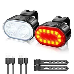 Nueva luz LED recargable por USB para bicicleta, fácil de instalar, iluminación para bicicleta, luz impermeable, faro para bicicleta, accesorios para bicicleta